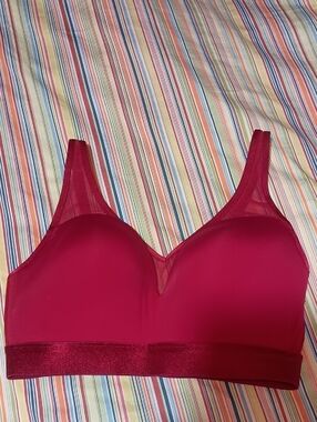 Secret Treasures Fuchsia Wireless Bralette with Sheer Trim